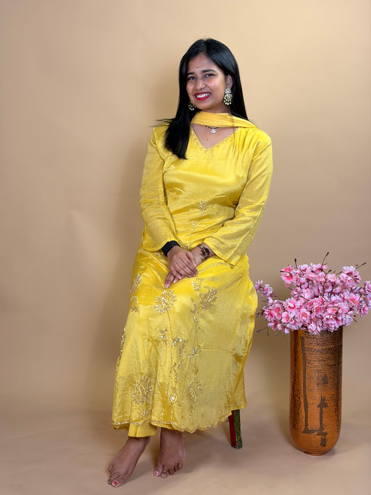 Pure georgette suit without handwork