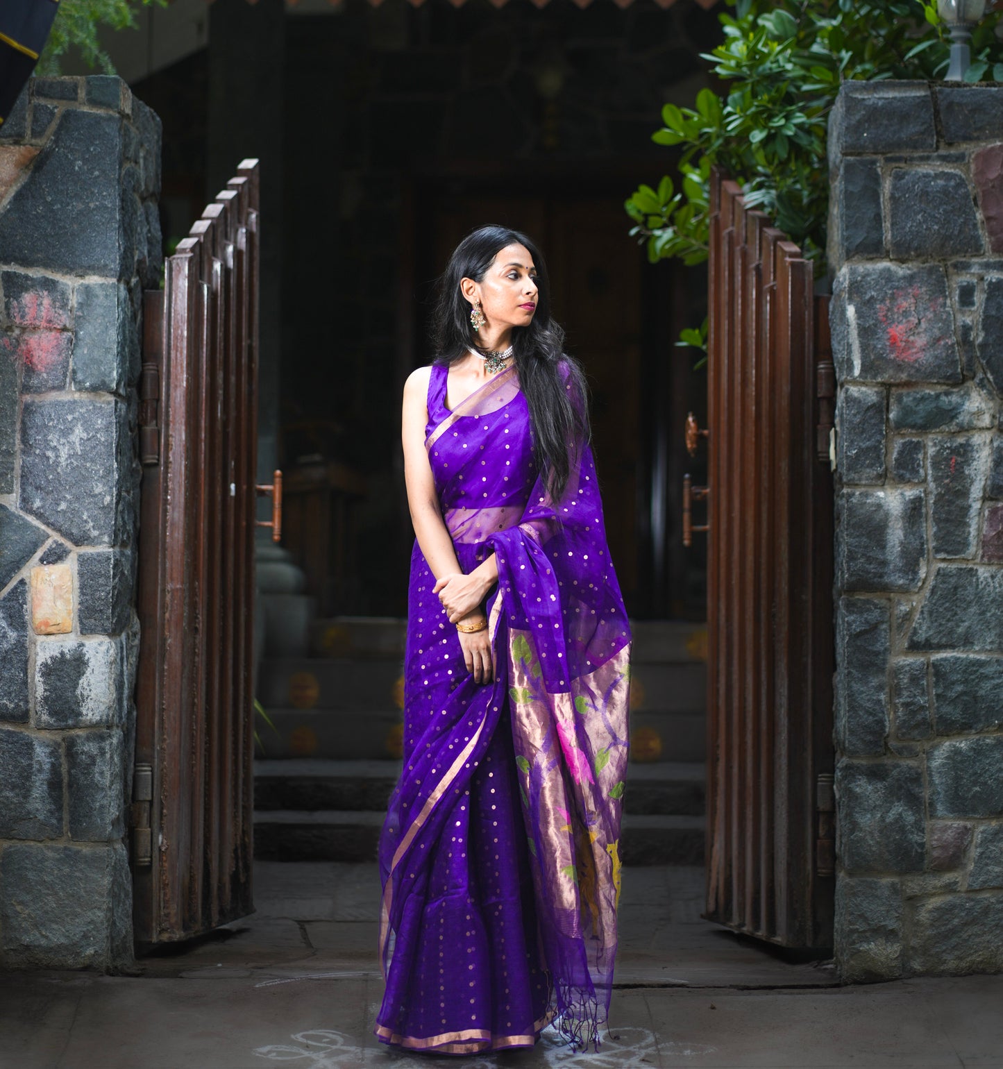 PURE MUSLIN KORA SAREE