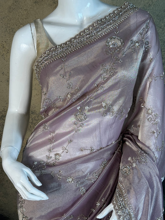 Pure Kanjivaram Silk Saree with Handwork – Elegant Traditional Wedding Wear