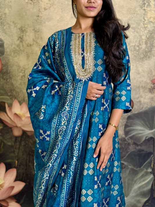 Pure handloom cotton with hand work