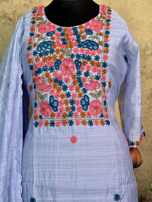 Pure strip Mulchendari with hand paint and knot work