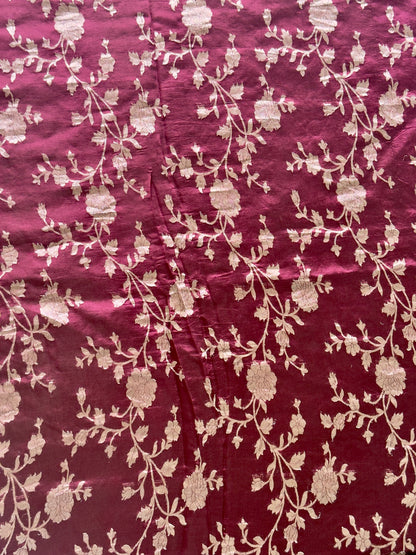 Pure Kora saree with fusion silk & Applique