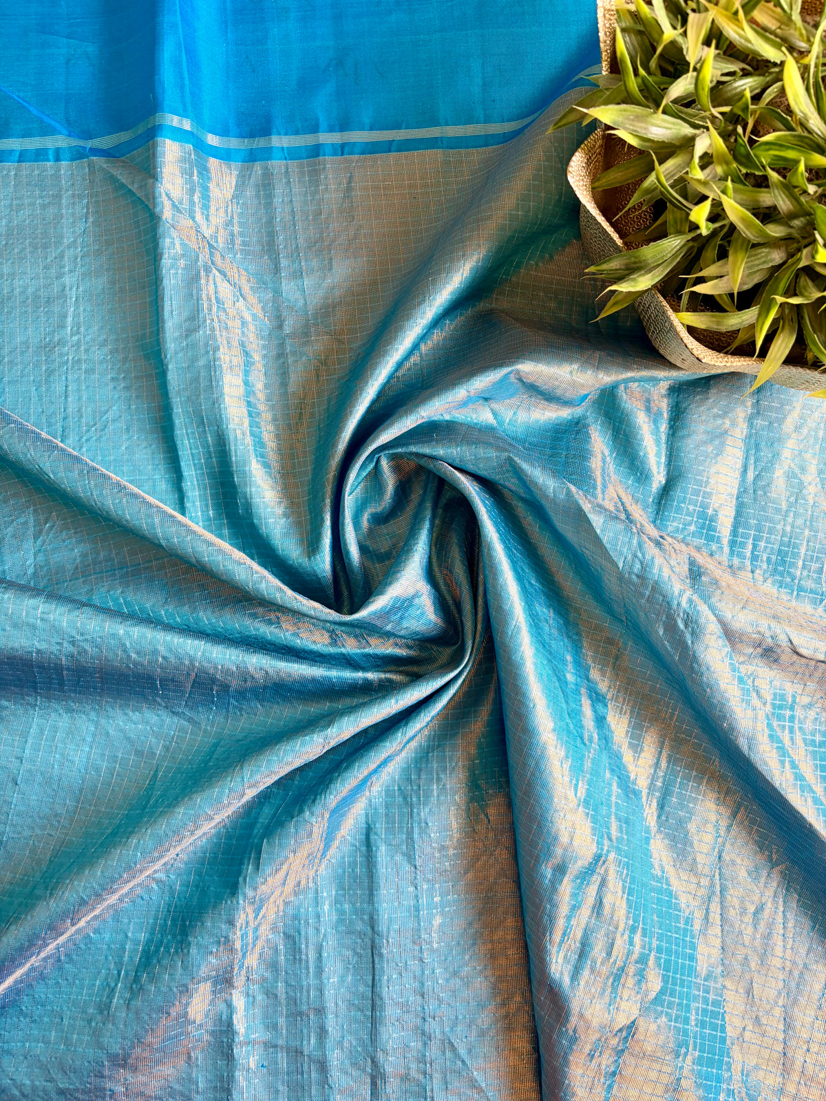 Pure kanchipattu with fusion border & weaving