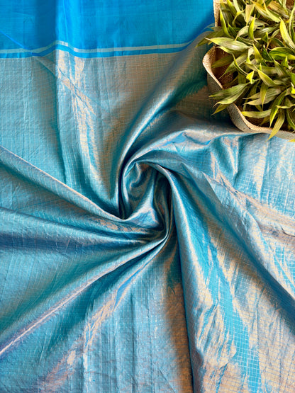 Pure kanchipattu with fusion border & weaving