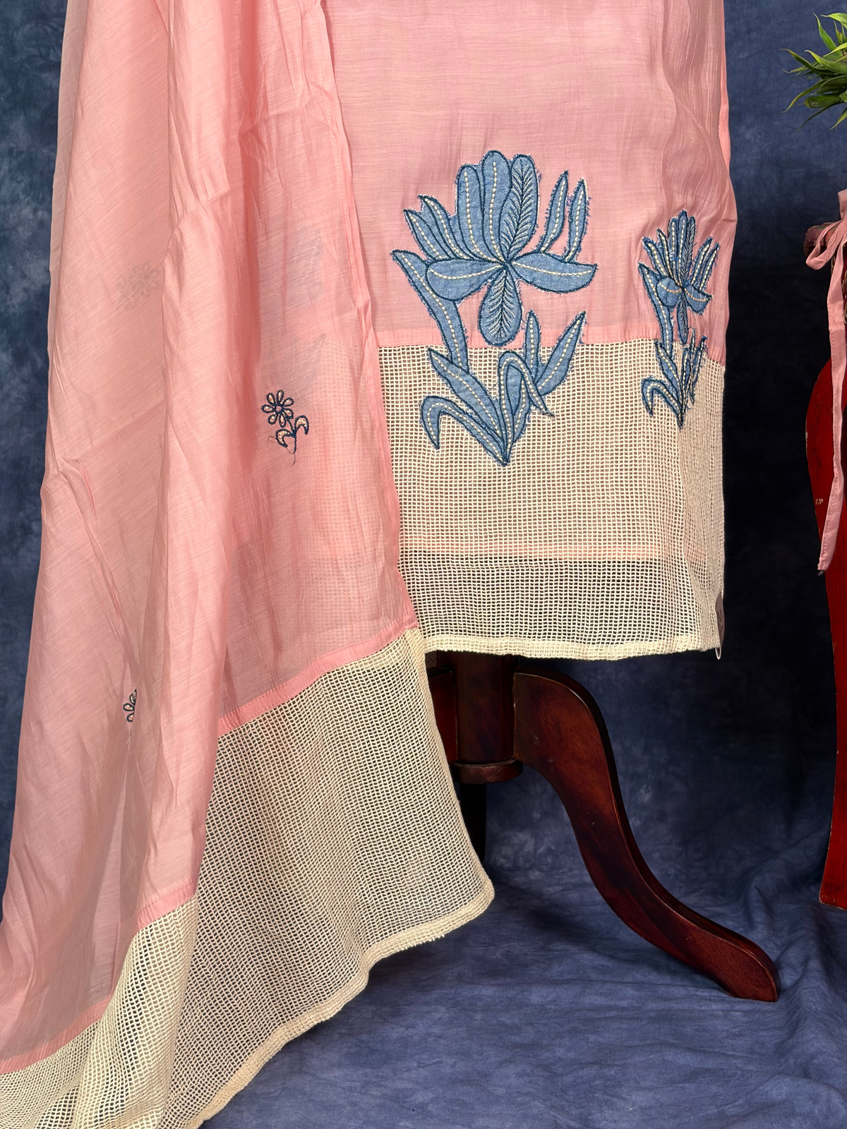 Pure mulchendari with embroidery work