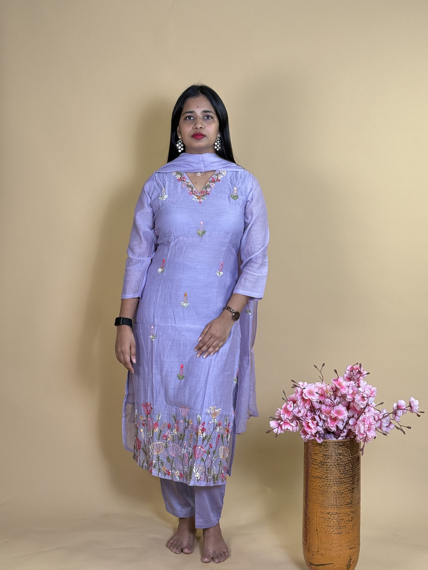 Pure mulchendari suit with knot work