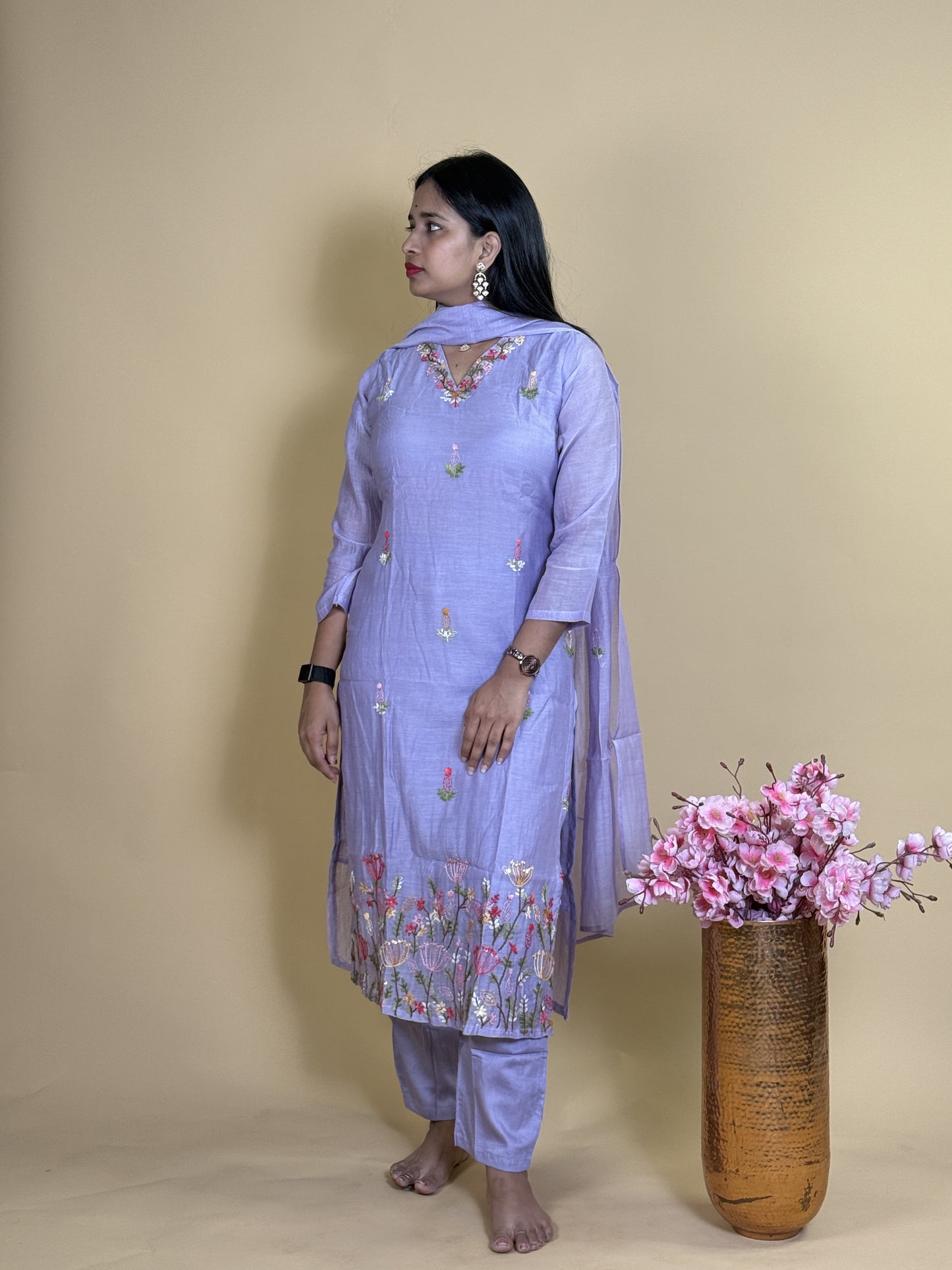 Pure mulchendari suit with knot work