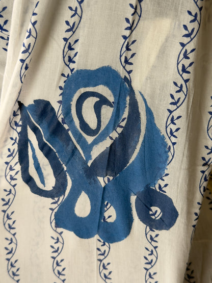 Pure Handloom Cotton Printed Kurta Set with Straight Pant 2 piece