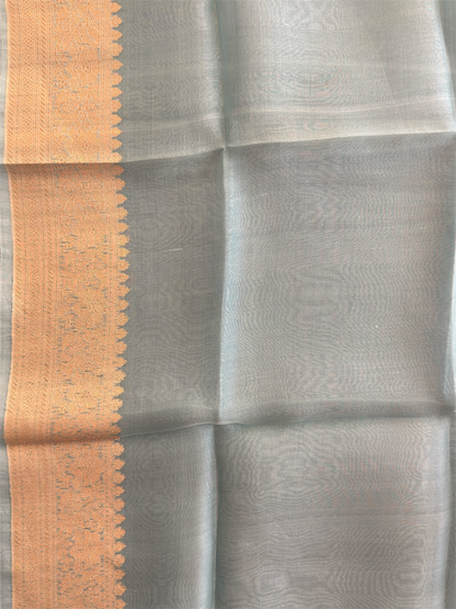 Pure Kora saree with kadwa weaving