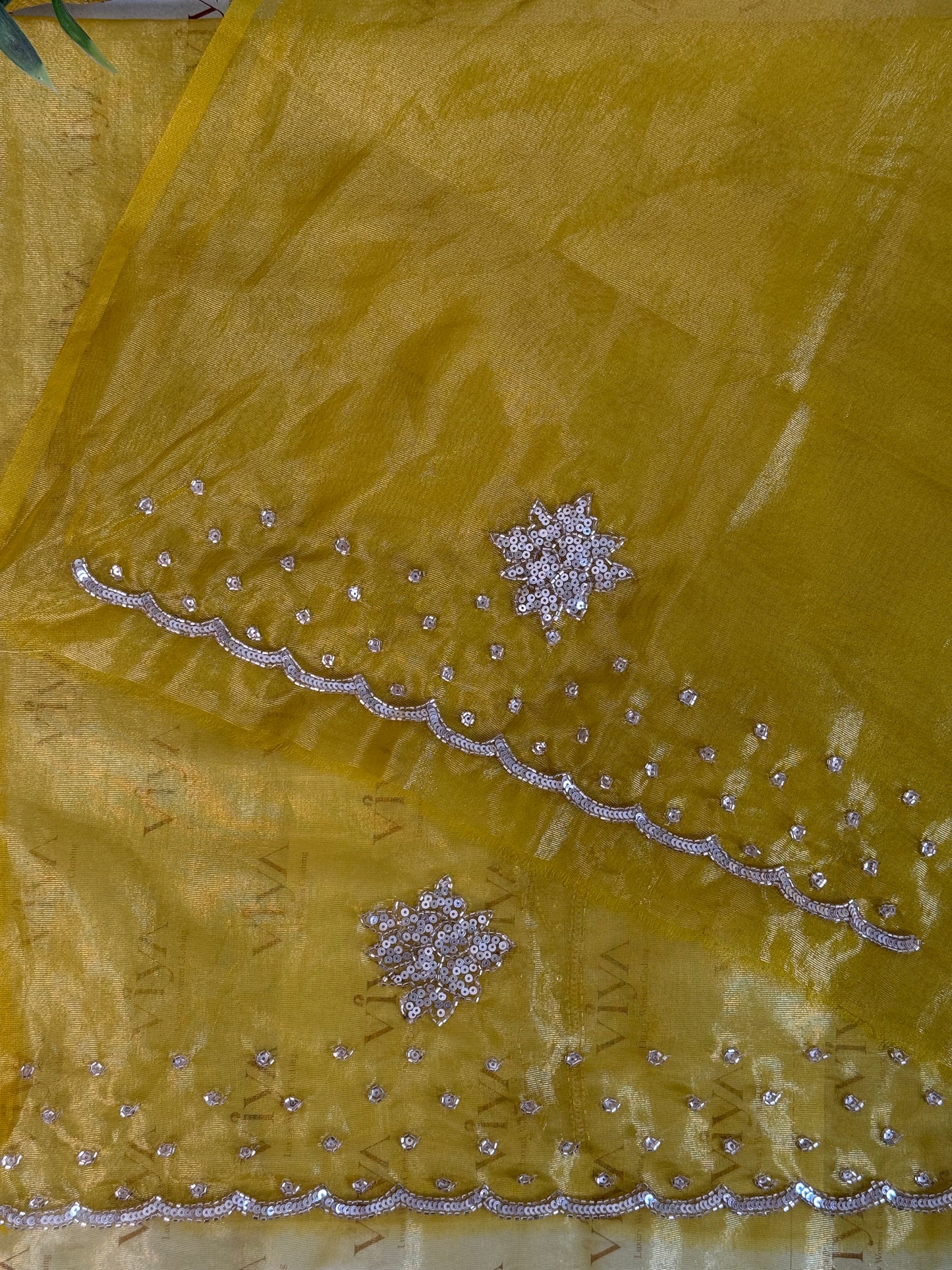 Pure Tissue Organza Saree with Handwork – Lightweight Elegant Festive Wear