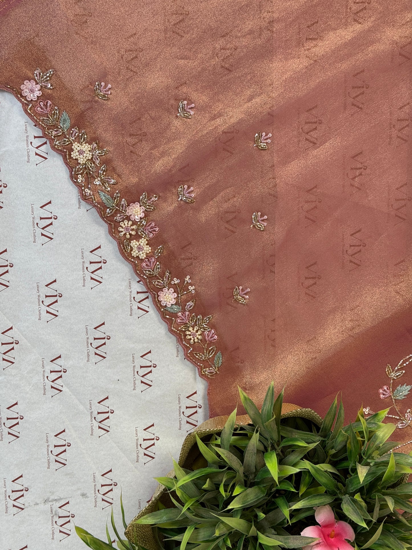 Pure Kanjivaram Silk Saree with Handwork – Elegant Pink Wedding & Festive Wear