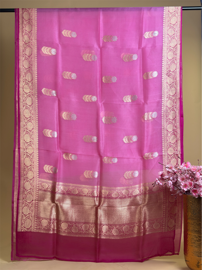 Pure Kora silk saree with kadwa weaving