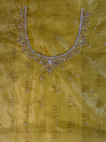Pure Tissue Organza Saree with Handwork – Lightweight Elegant Festive Wear