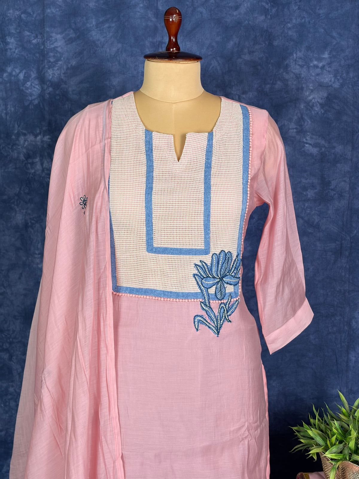 Pure mulchendari with embroidery work