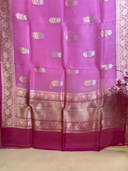 Pure Kora silk saree with kadwa weaving