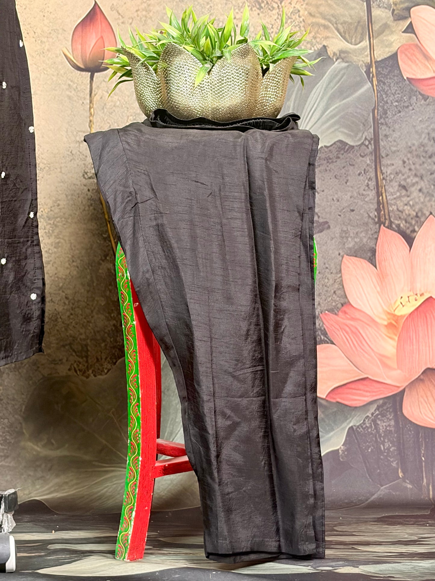 Pure Dola silk with handwork