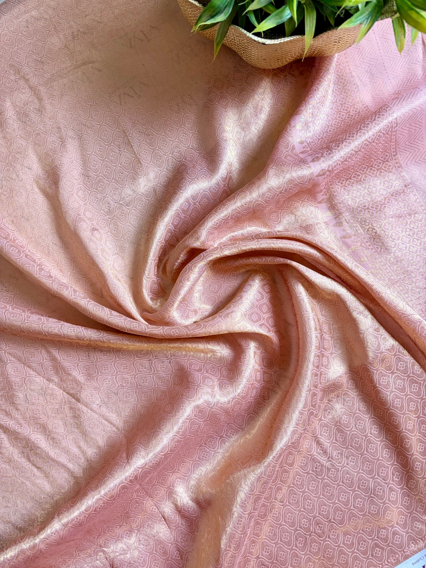 Soft brocade saree with embroidery