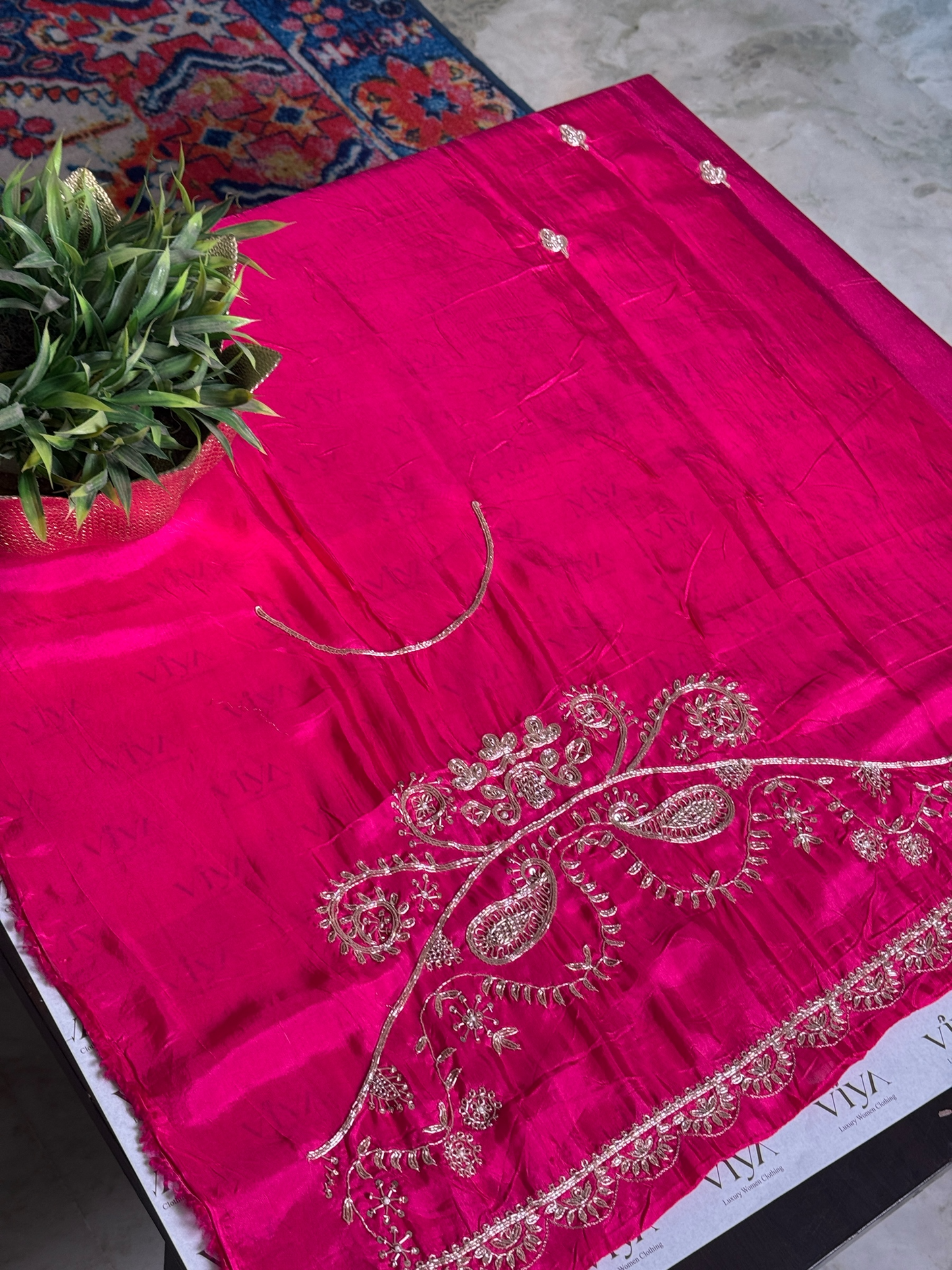 Pure kanjivaram tissue silk saree with zardosi work