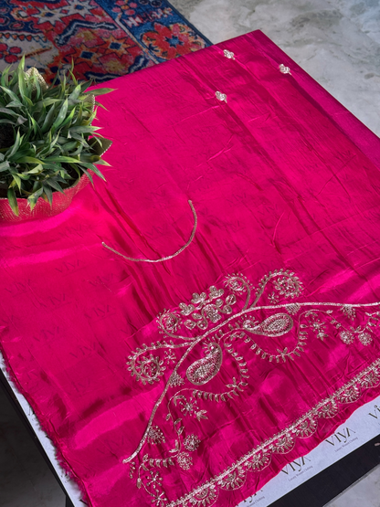 Pure kanjivaram tissue silk saree with zardosi work