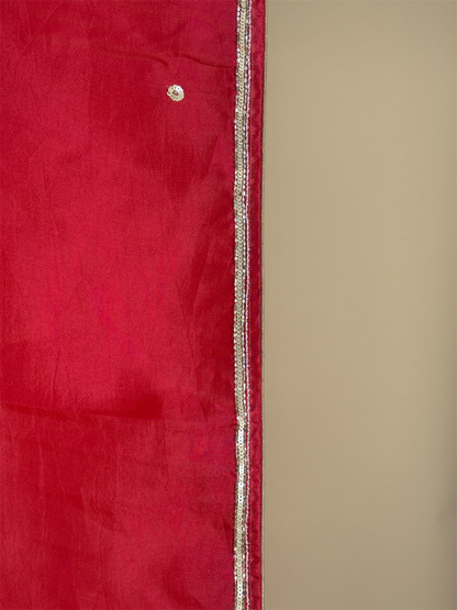 Pure Kora saree with handwork