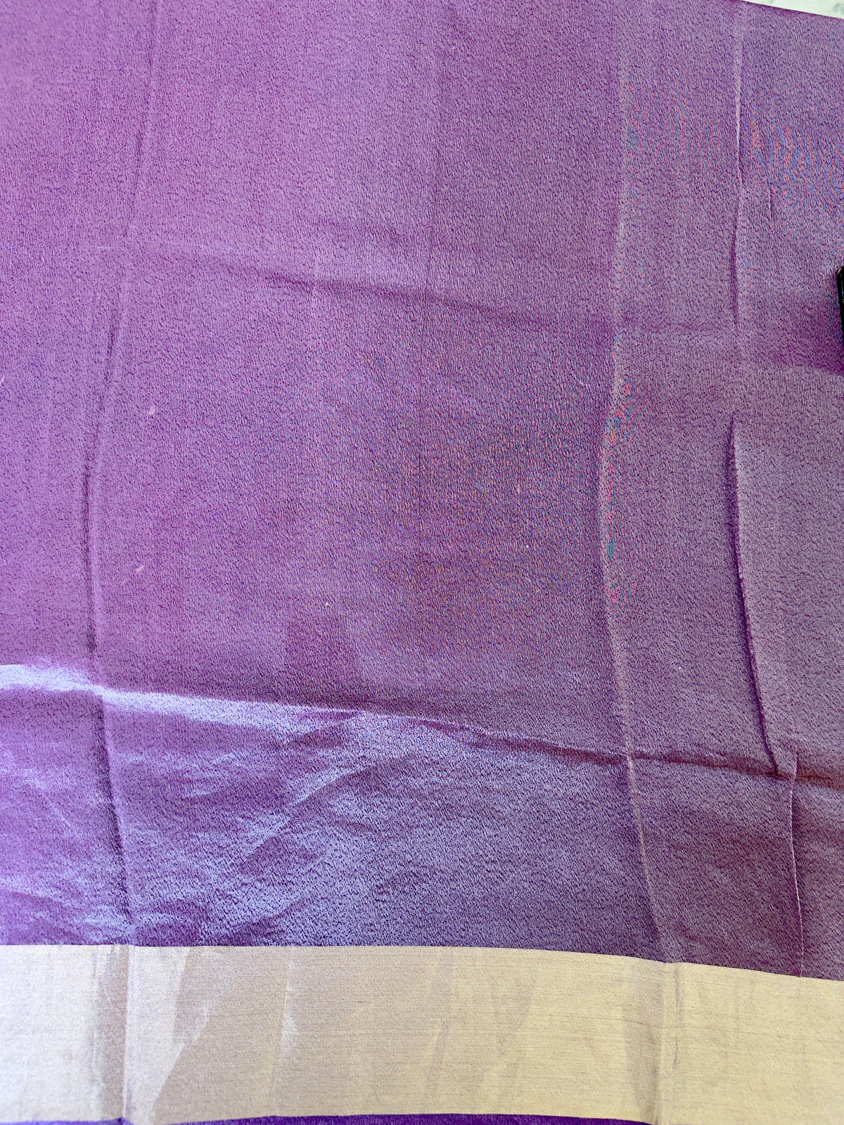 Pure tissue pattu with jamdani style Embroidery