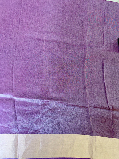 Pure tissue pattu with jamdani style Embroidery