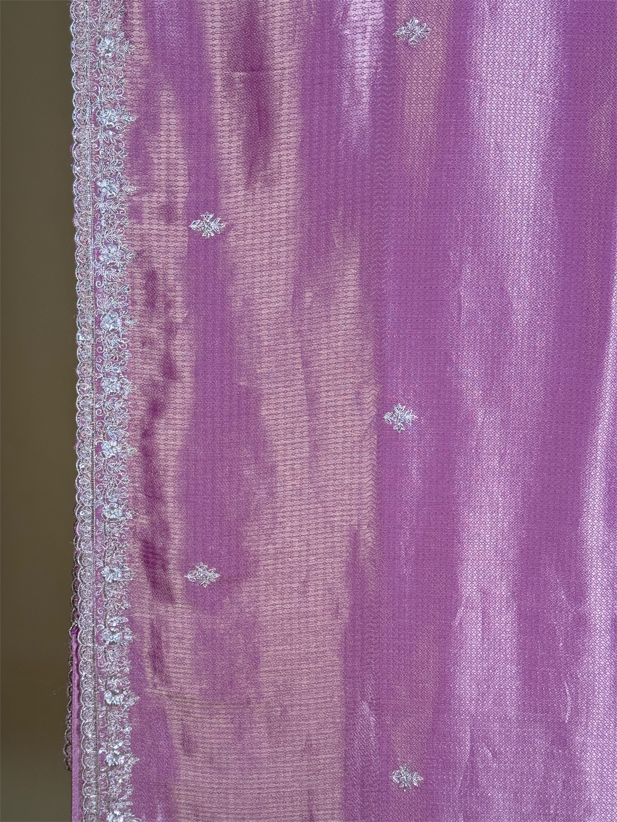 Pure Kanjivaram tissue silk saree with handwork