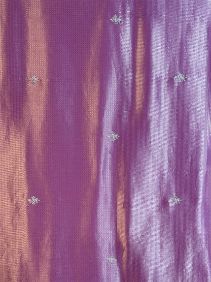 Pure Kanjivaram tissue silk saree with handwork