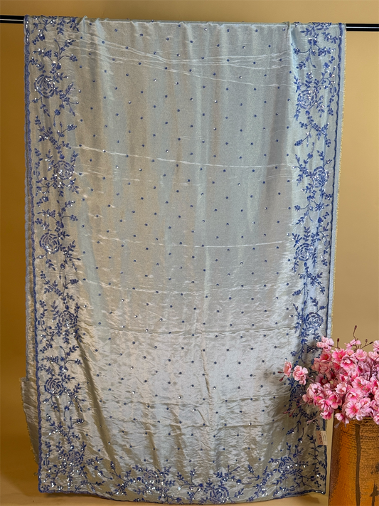 Pure Kanjivaram tissue silk saree with handwork