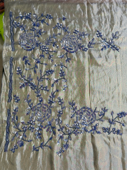 Pure Kanjivaram tissue silk saree with handwork