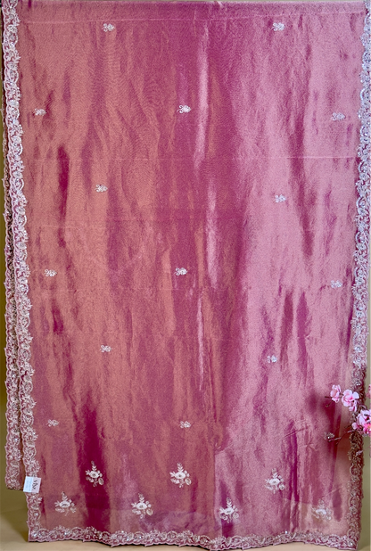 Pure Kanjivaram tissue silk saree with handwork