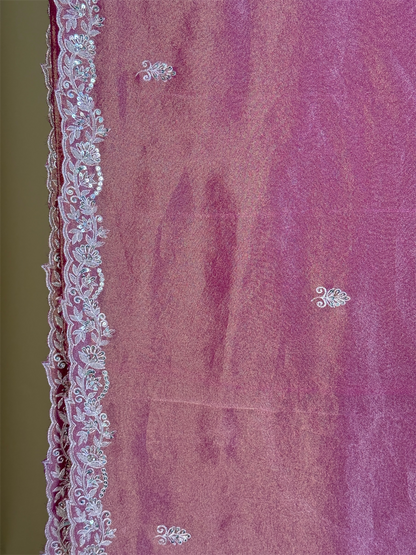 Pure Kanjivaram tissue silk saree with handwork