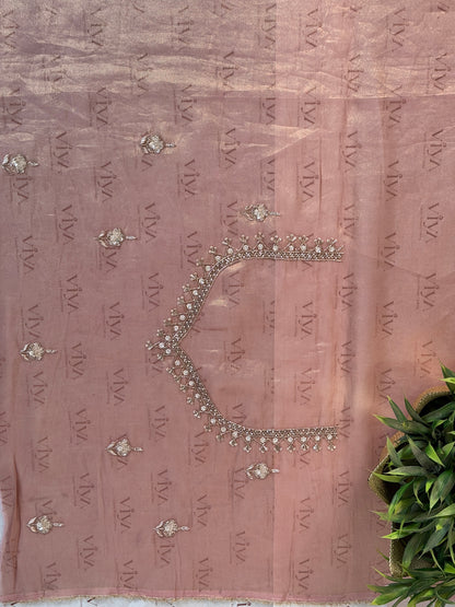 Pure Kanjivaram Tissue Silk Saree with Handwork