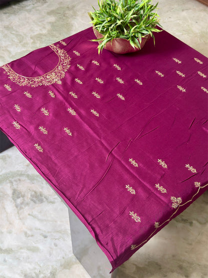 Pure kora silk with handwork