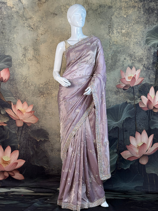 Pure Kanjivaram Silk Saree with Handwork – Elegant Traditional Wedding Wear