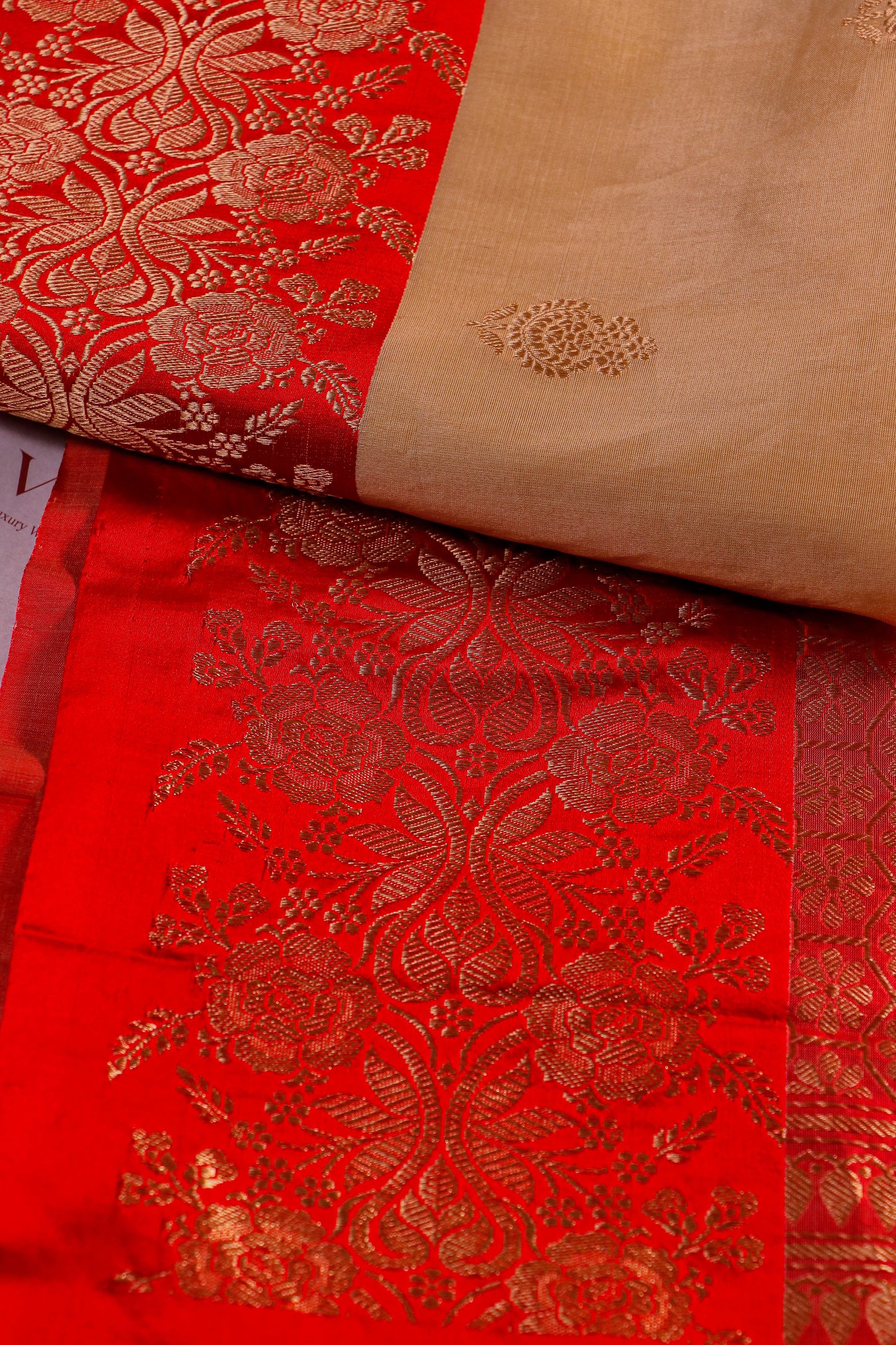 Pure Kora Silk Saree with Rich Katan Border – Handwoven Banarasi Elegance