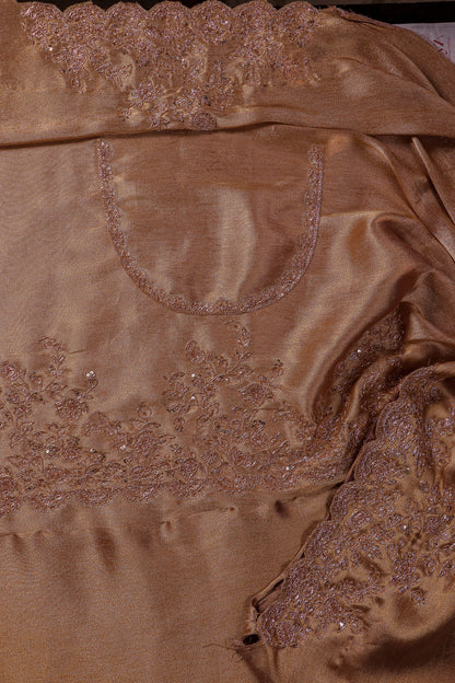 Pure Kanjivaram Tissue Silk Saree with Hand Zardosi Embroidery – Bridal Gold Couture Drape