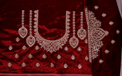 Ivory & Antique Gold Silk Saree with Heavy Hand-Embroidered Zardozi Border