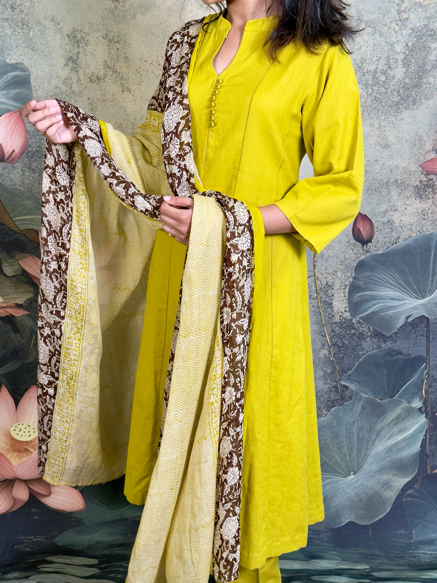 Pure cotton with kalamkari duppata