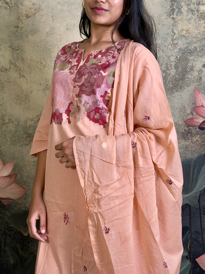 Pure cotton with cross stich work