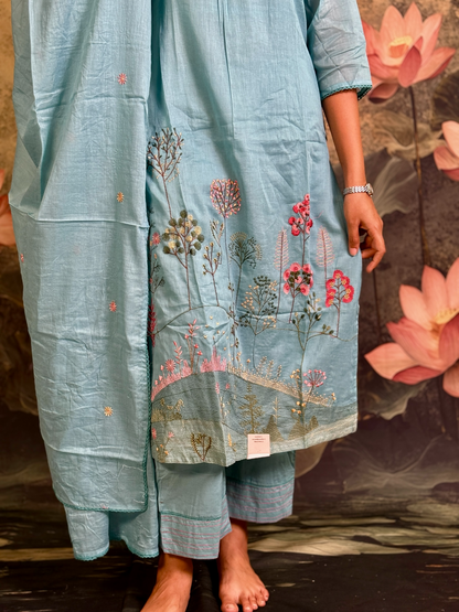 Pure cotton with embroidery