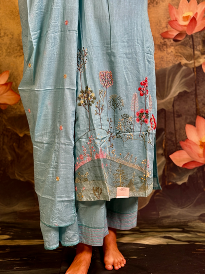 Pure cotton with embroidery