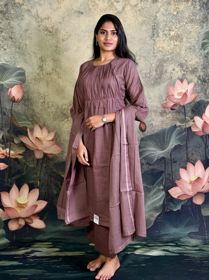 Pure kota cotton with fusion katha work