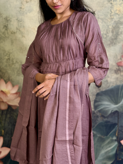 Pure kota cotton with fusion katha work