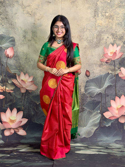 Pure Vintage Kanchipattu with bridal blouse