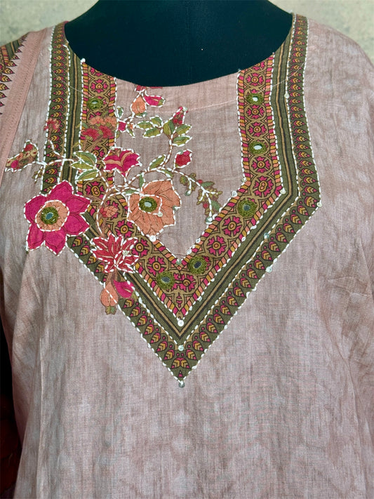 Pure cotton with knot work