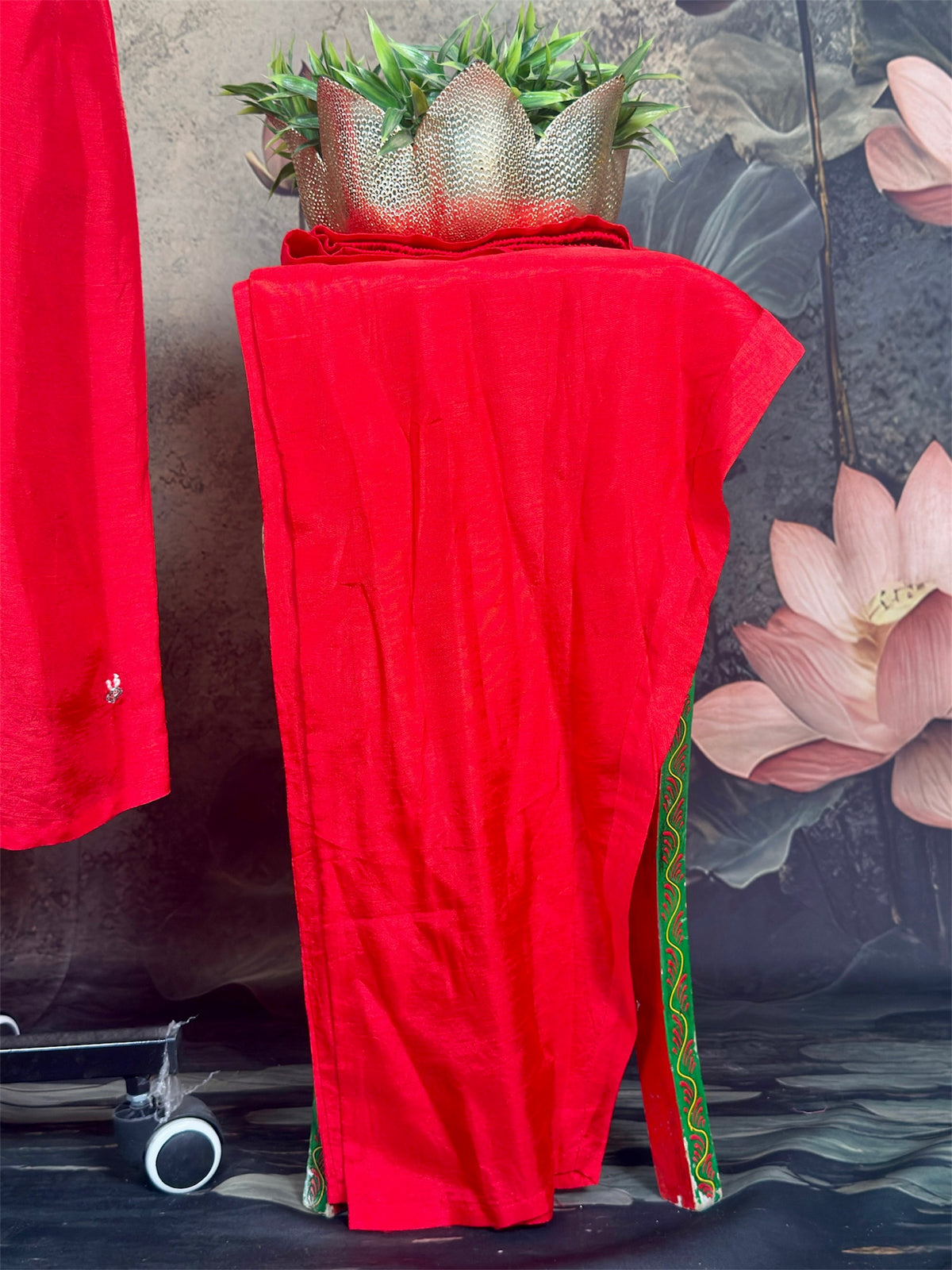Pure Dola silk with handwork