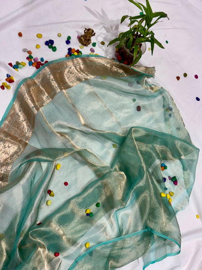 PURE BENARASI TISSUE SILK SAREE WITH KADWA WEAVING