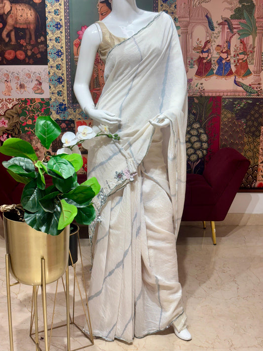 PURE MUSLIN LENIN SAREE