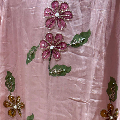 PURE CHINNON CREPE WITH HANDPRINT